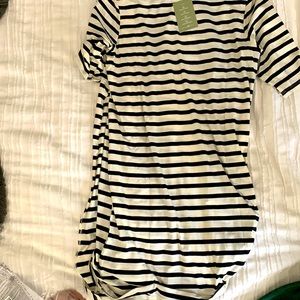striped nursing dress NWT